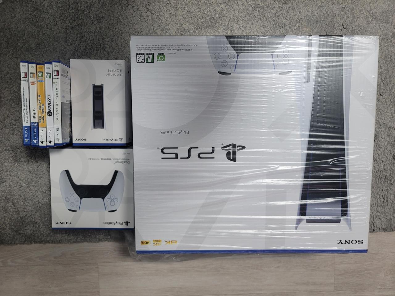 플레이스테이션5 디스크에디션 +듀얼센스2개+충전거치대+게임CD6장