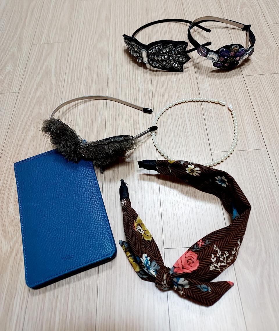 미사용카드지갑, 헤어밴드