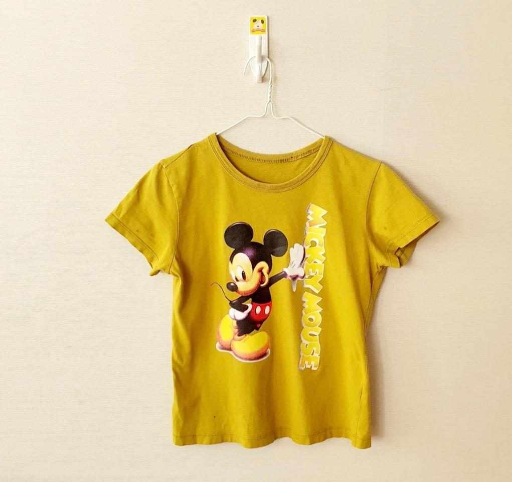 ASK 미키마우스 티셔츠 겨자,레드2장일괄 5000원