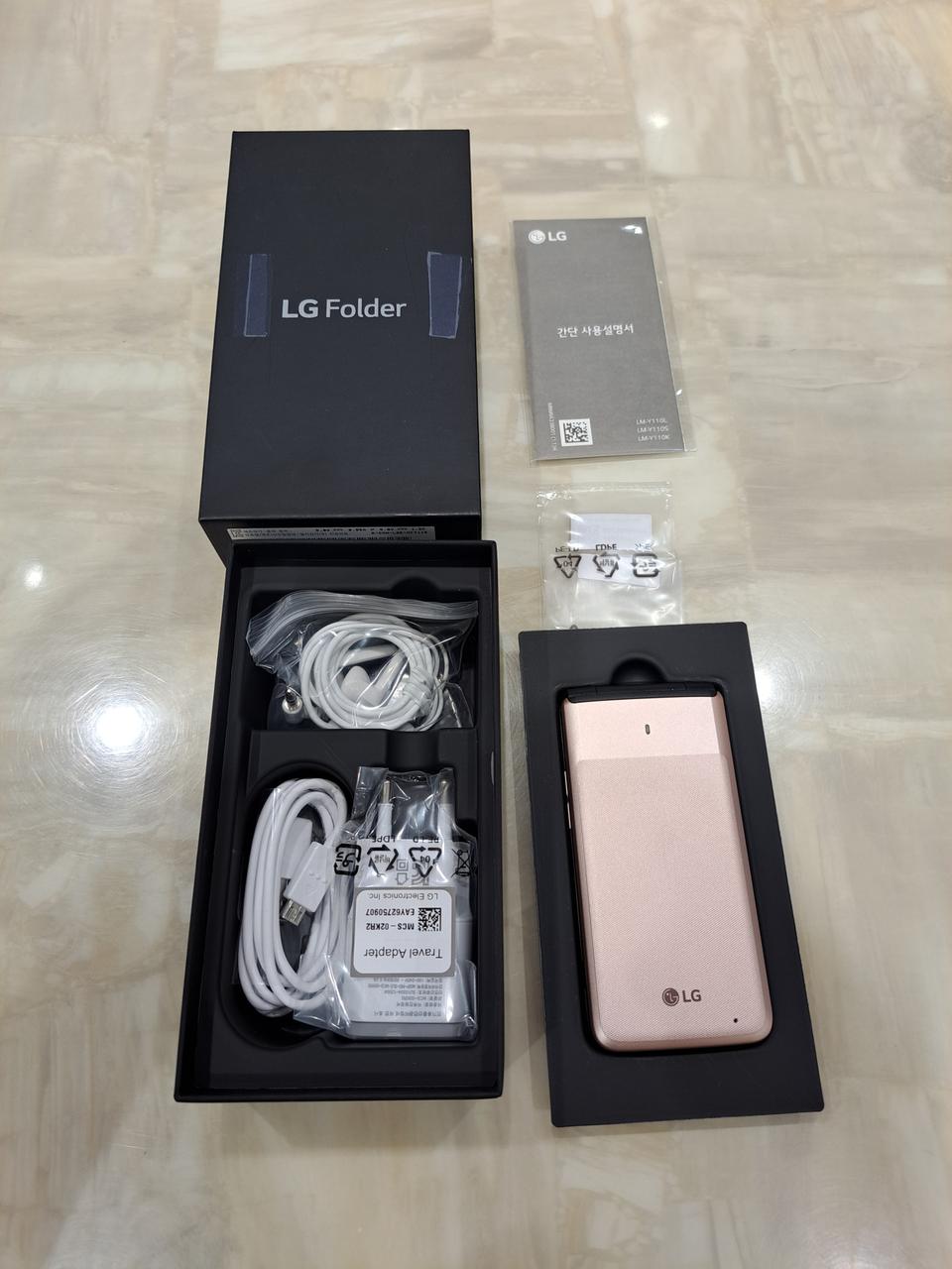 LG 폴더_8G 골드, 투명케이스