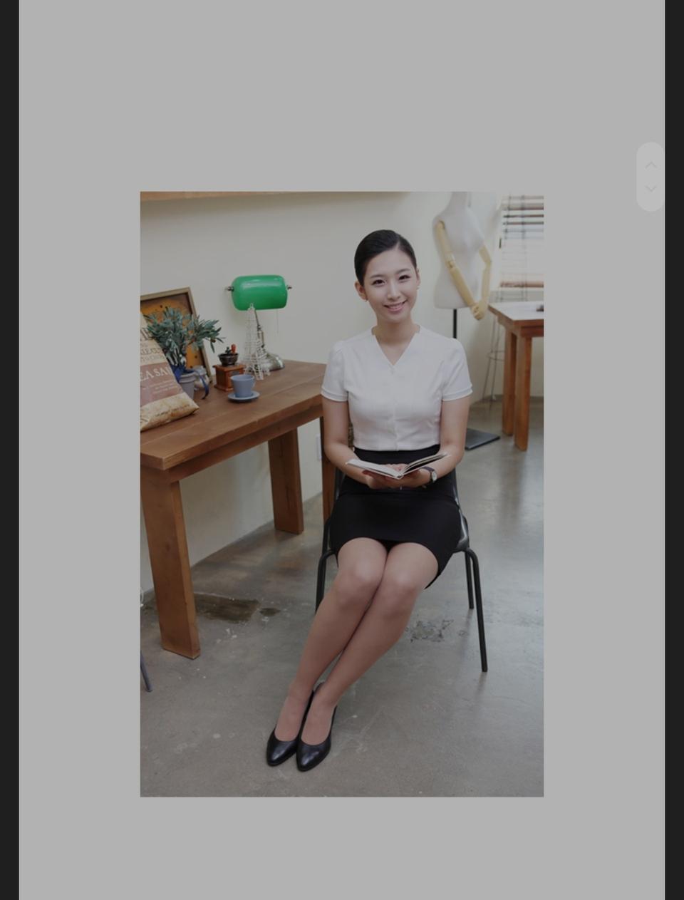 (1번착용) 반팔 정장 면접복 승무원 하객 아나운서 블라우스