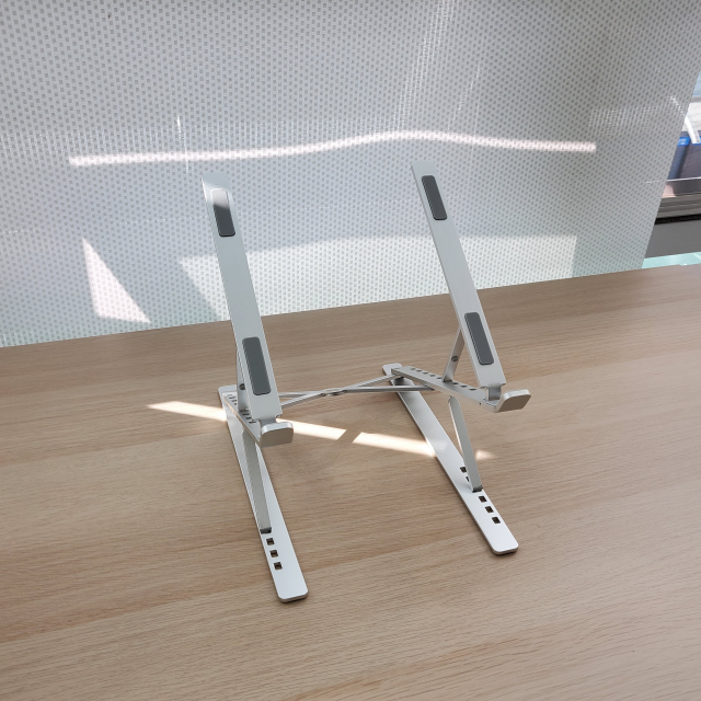 휴대용 접이식 알루미늄 2단 노트북 거치대 받침대 스탠드