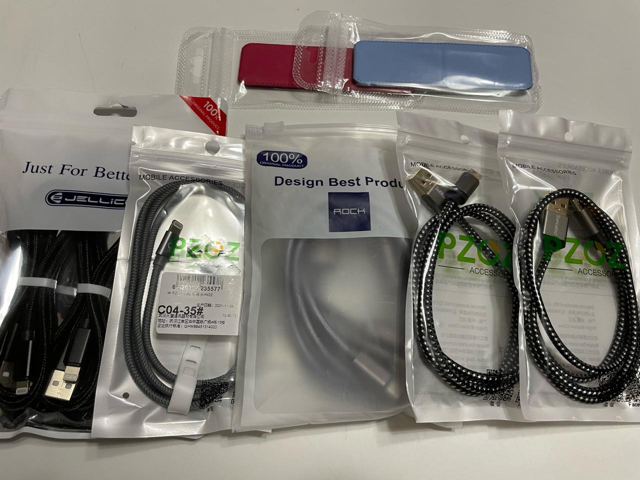 신품 rock pzoz ios고속충전 8핀/3 in 1/usb c 케이블