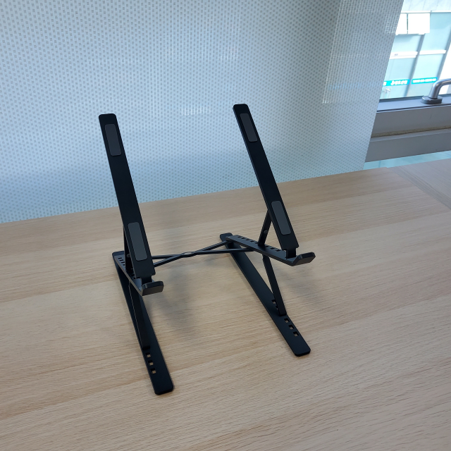 휴대용 접이식 알루미늄 2단 노트북 거치대 받침대 스탠드