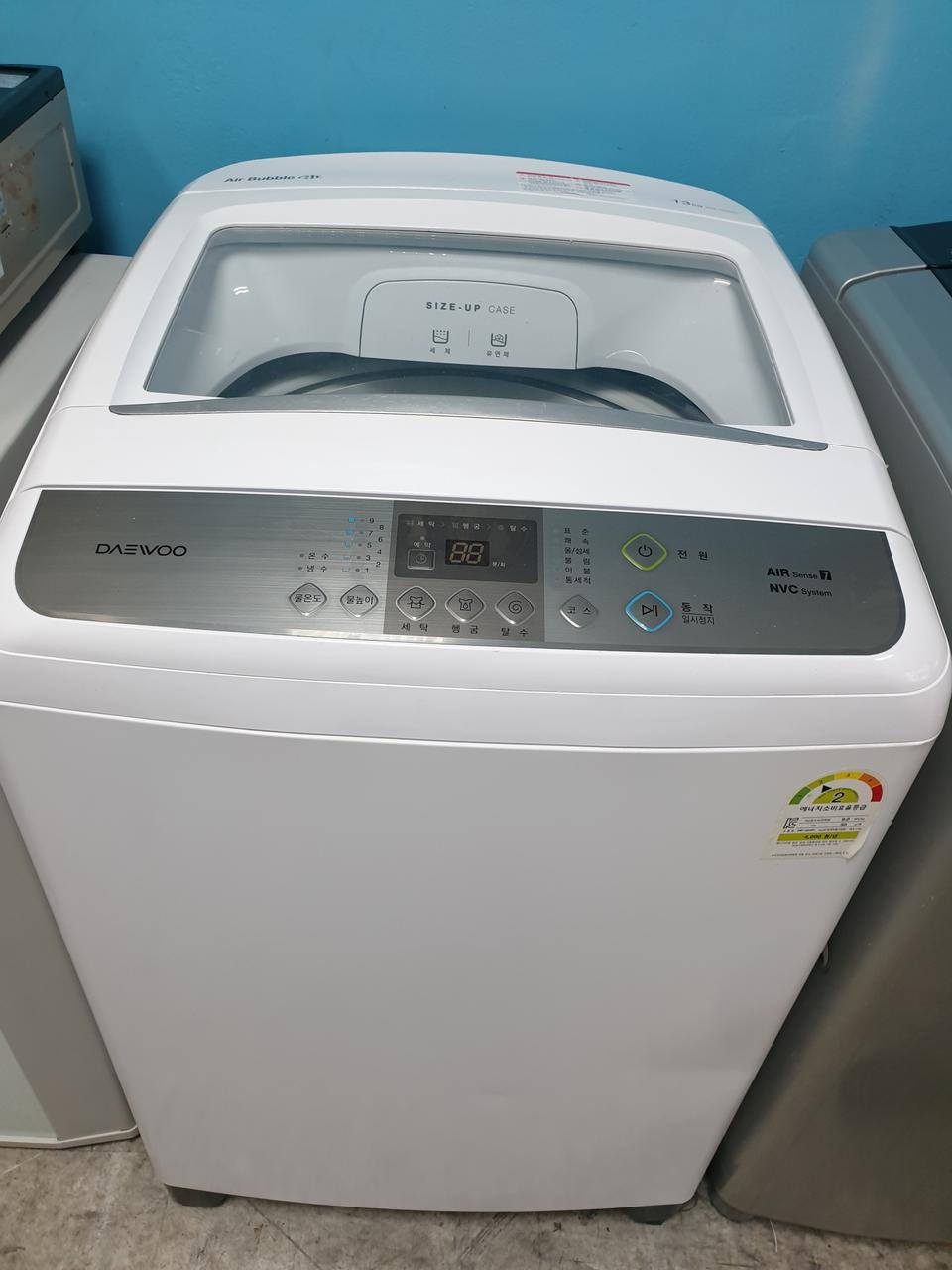 대우 에어버블 4D 세탁기 13kg (통세척완료 )무료배송 및 설치