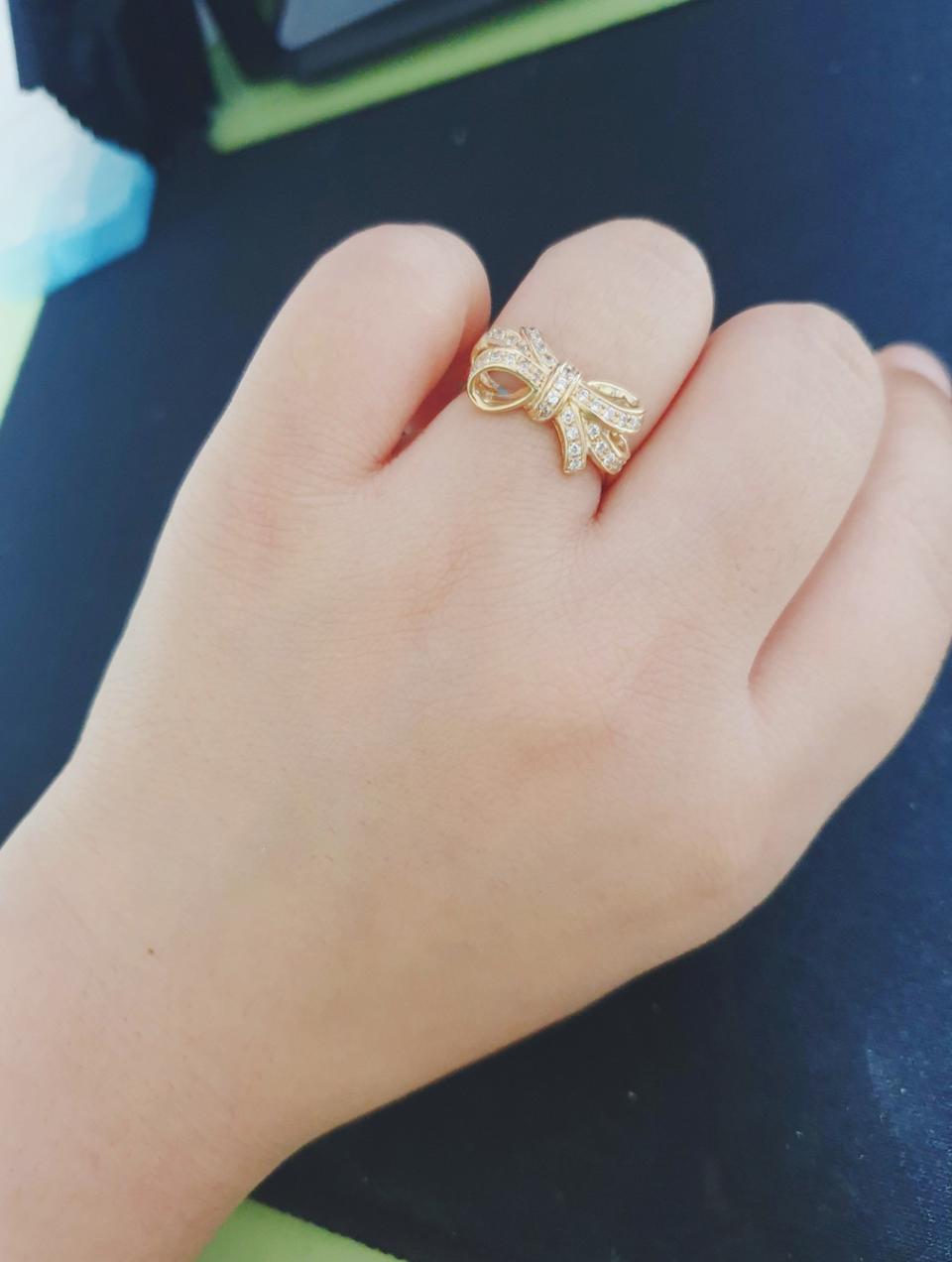 14k 리본반지 세팅이뻐요 중량도 좋아요 가격내림