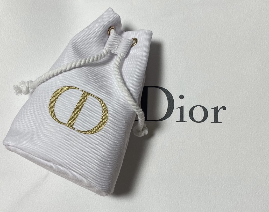 디올 화이트 스트링 파우치