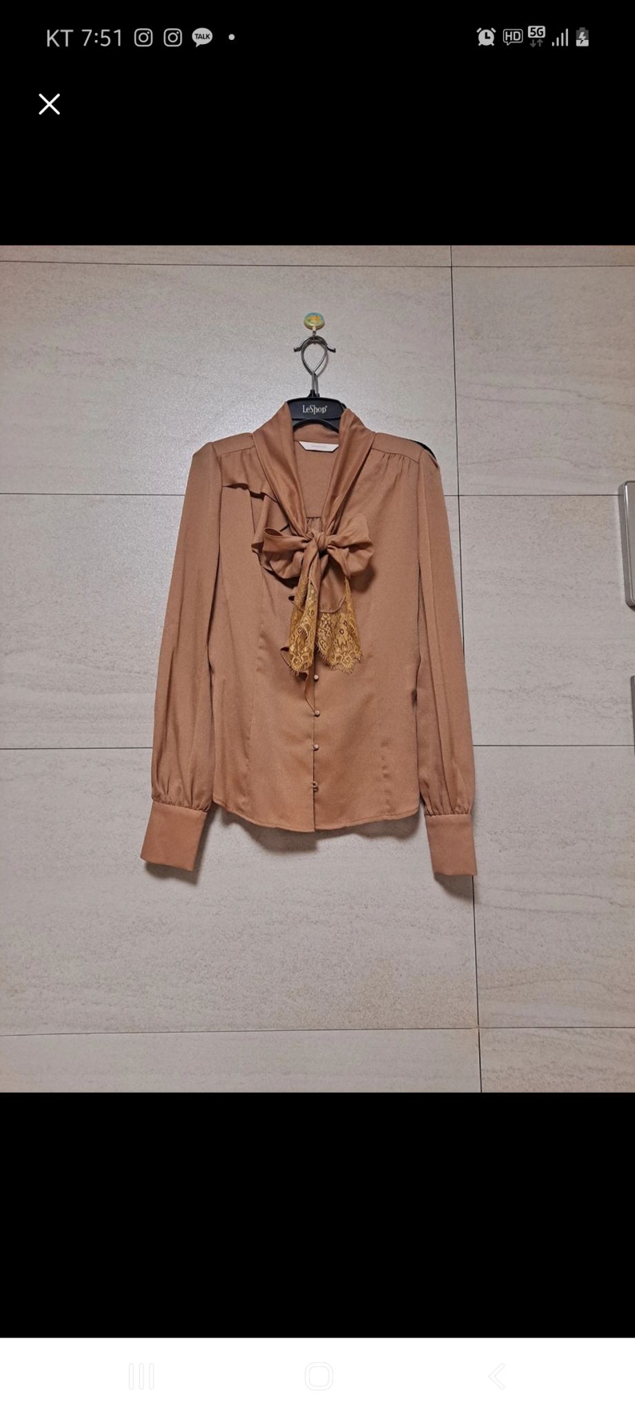 르샵 리본 블라우스