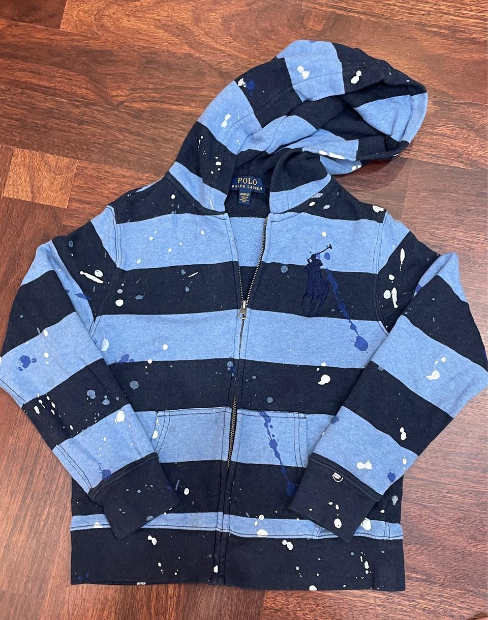 (폴로 랄프로렌) 빈티지 페인팅 후드 짚업 주니어 M10-12