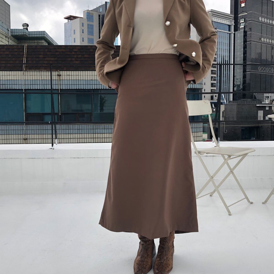 롱 스커트(세컬러)