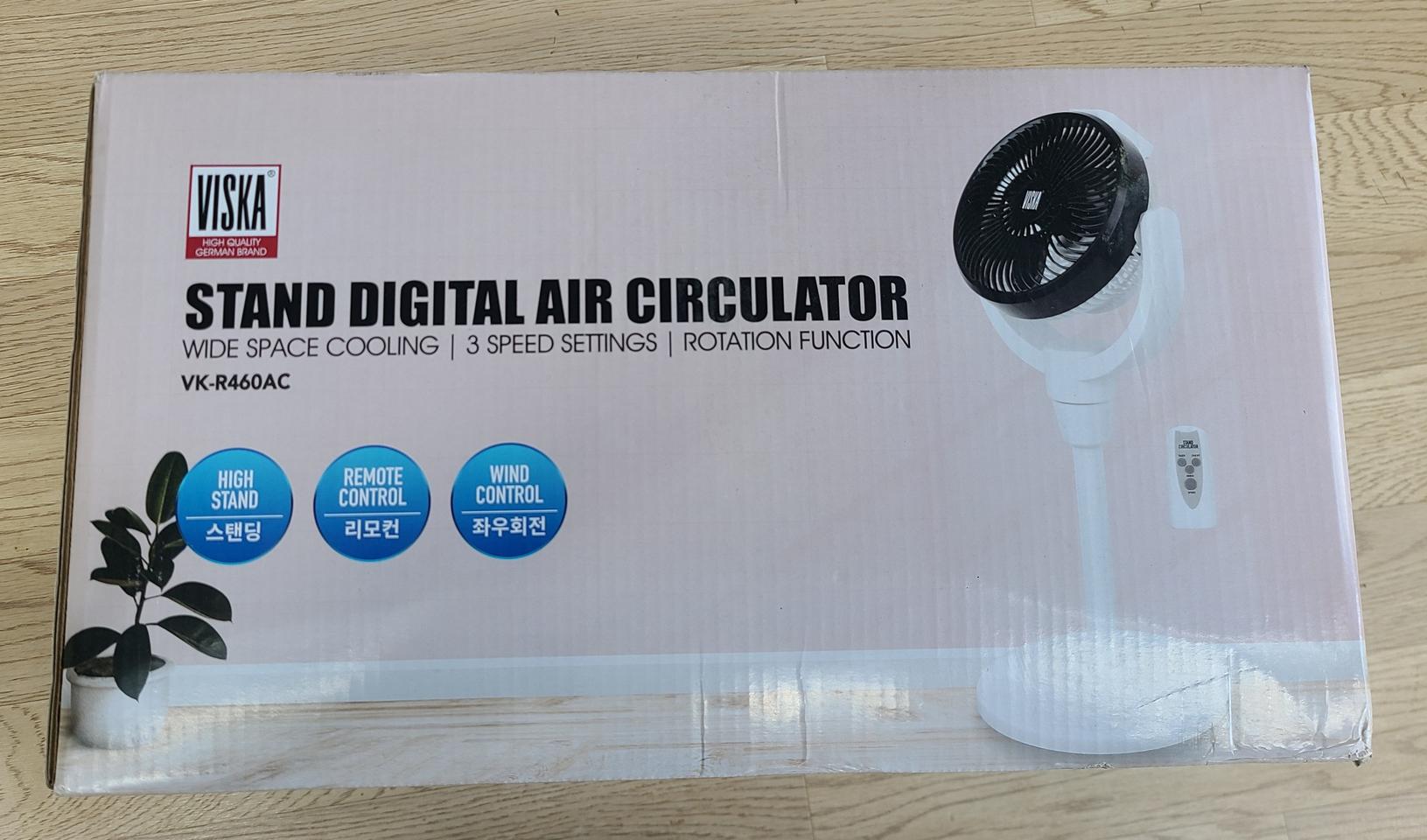 비스카 스탠드 에어 서큘레이터 리모컨 VK-R460AC 360도 회전