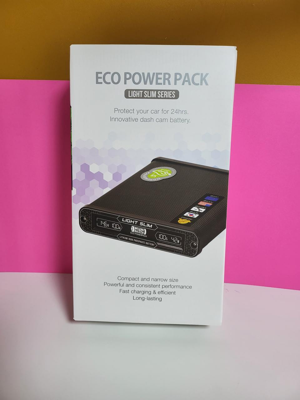 최신형*에코파워팩 라이트슬림 S8* 블랙박스 보조배터리(액정형)/출장설치