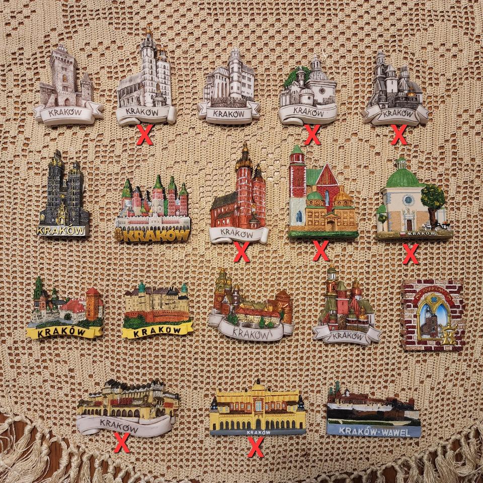 폴란드 크라쿠프 냉장고 자석 마그넷 장식품 모음 2