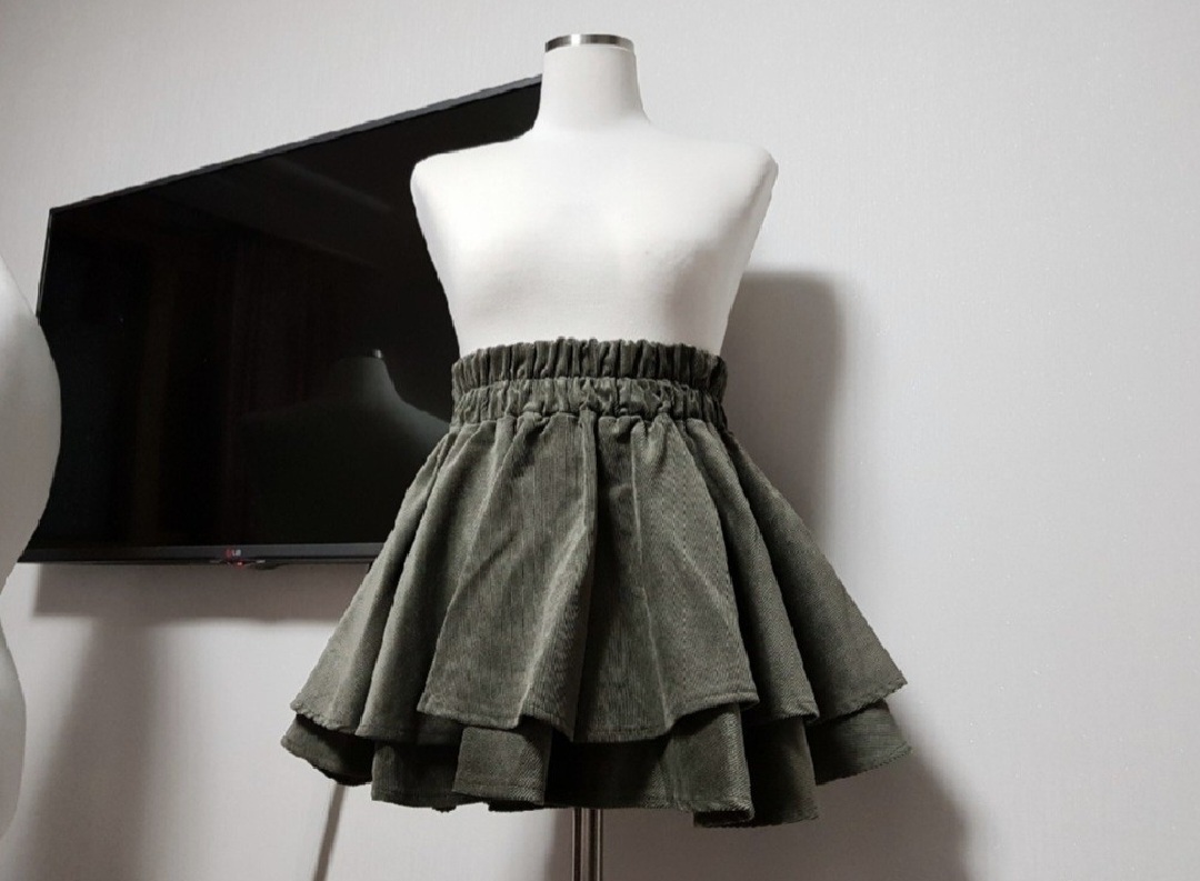 [♡BIG SALE♡]코듀로이 캉캉 밴딩 스커트