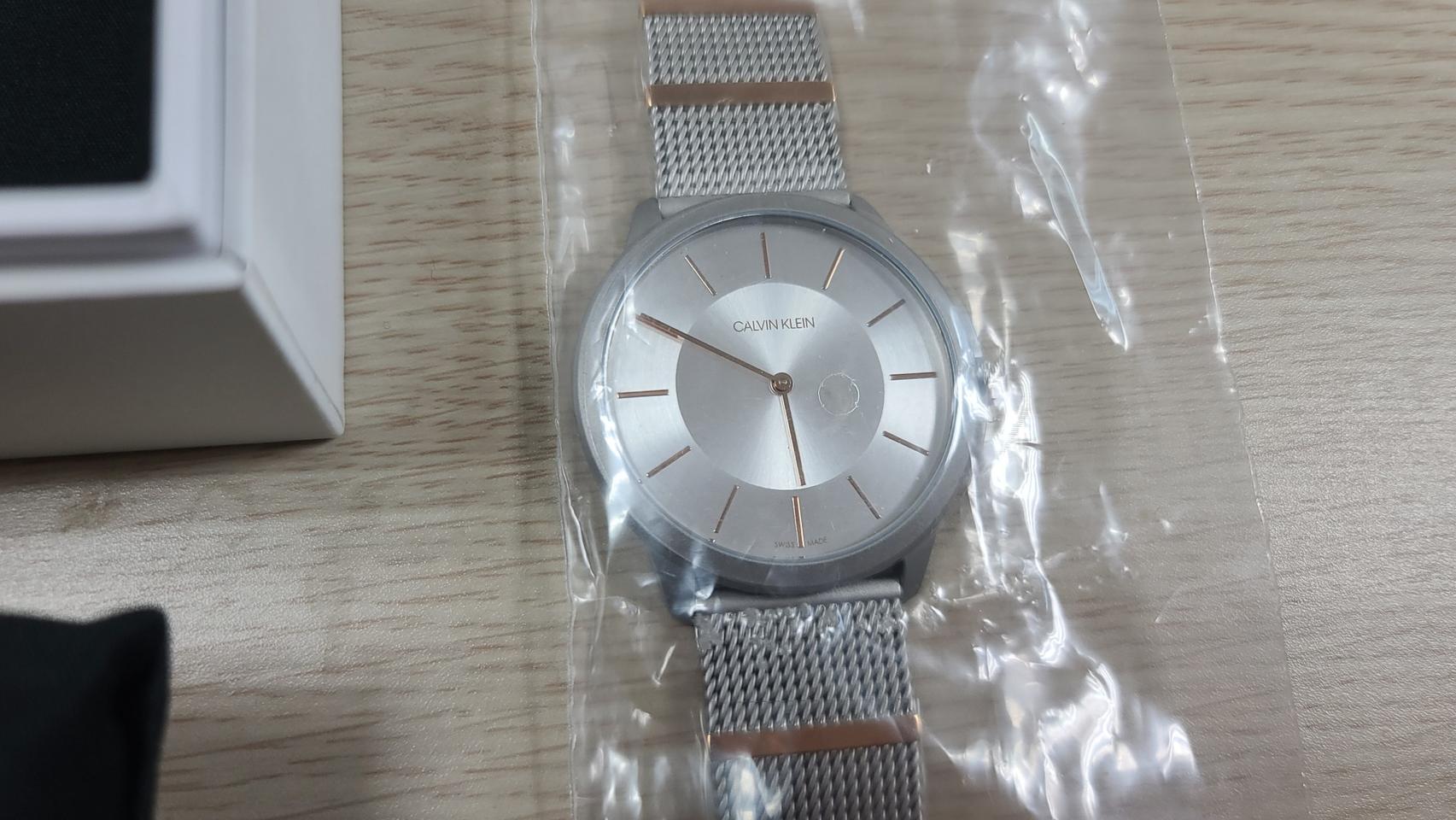 (CK 정품 새상품) 실버 골드스테치 명품시계