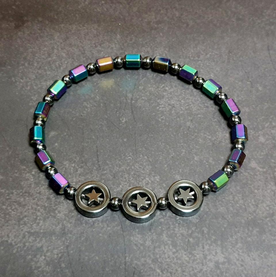 (당일발송)발찌 건강 자석 스타 홀로그램 여자 소품 빈티지 엔틱