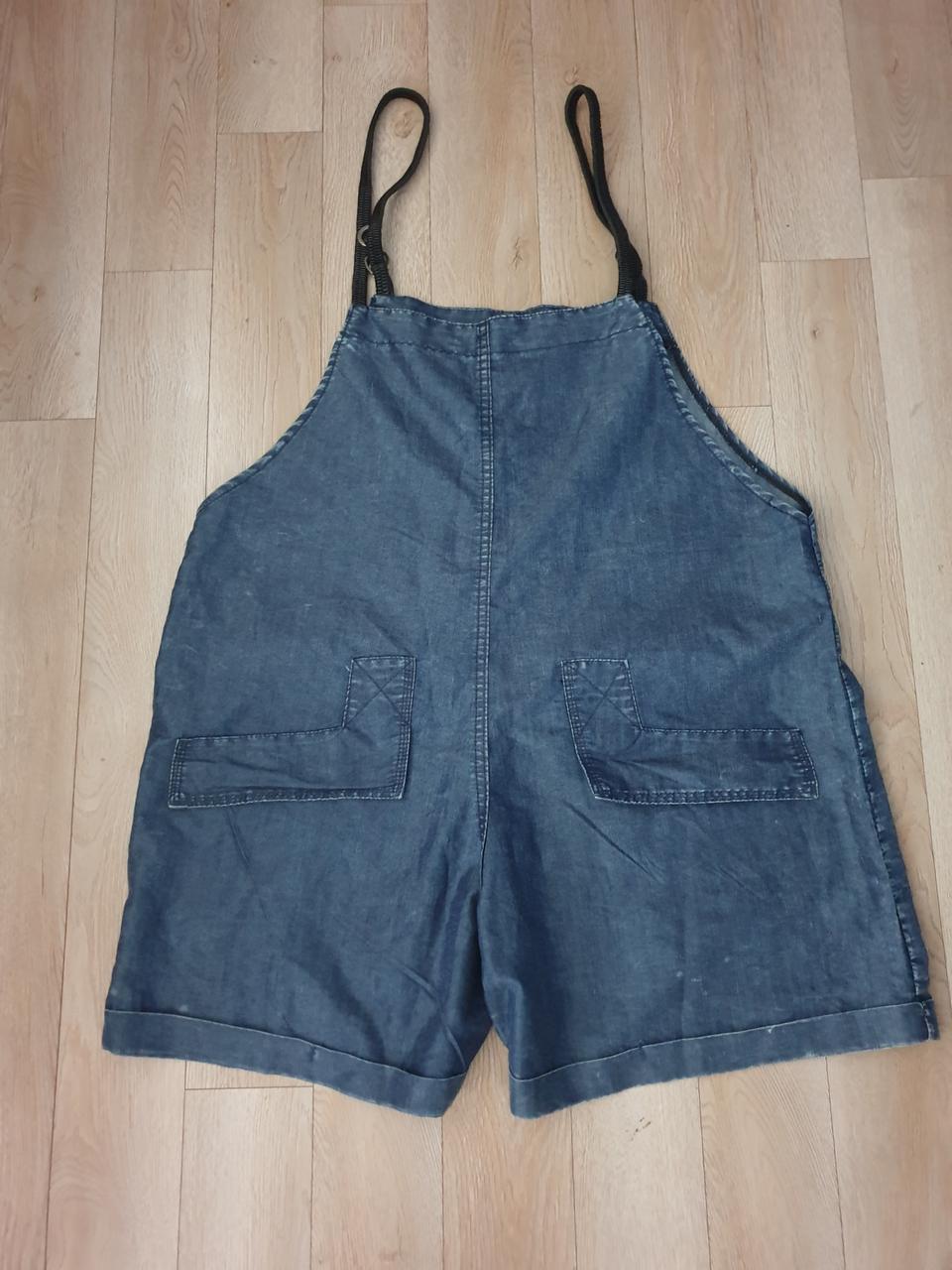 썸머데님 멜빵 반바지