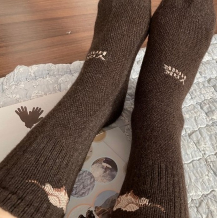 블랙야크 등산양말 푹신한 니삭스 장목양말 몽골 캐시미어 울