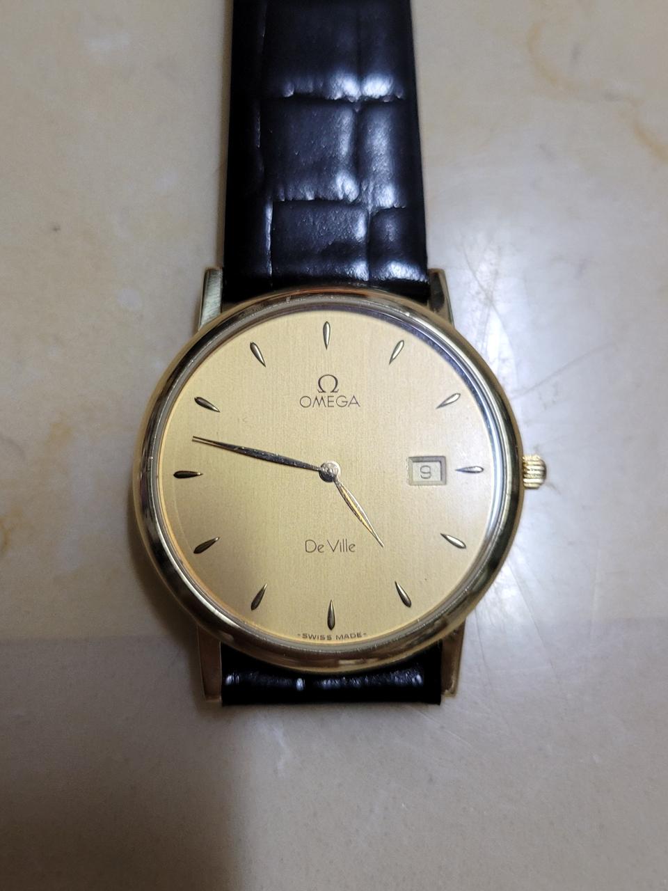 오메가 정품 18k 통금 시계