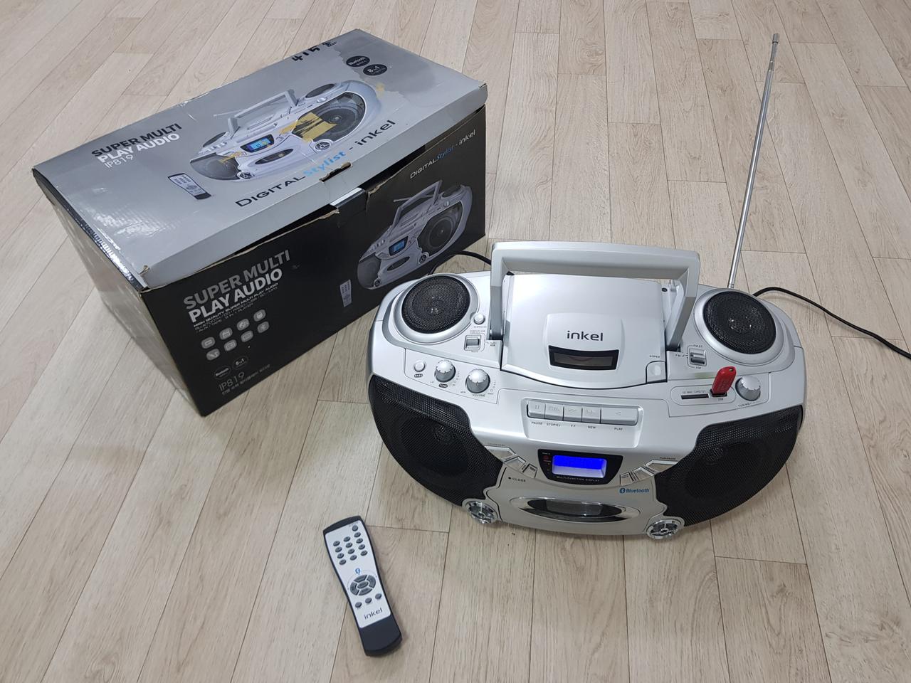 인켈 슈퍼 멀티플레이어 블루투스 CD플레이어 포터블 카세트 IP819