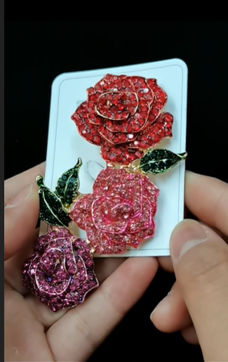 빅 장미 브로치&메달