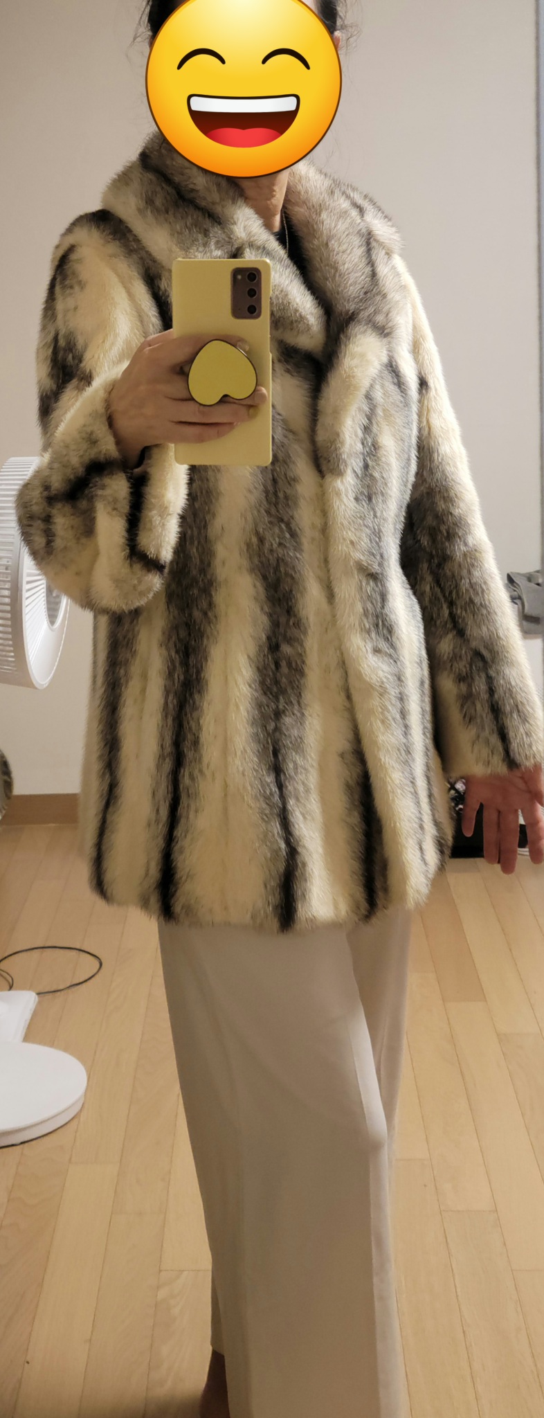 밍크 하프코트 55-66