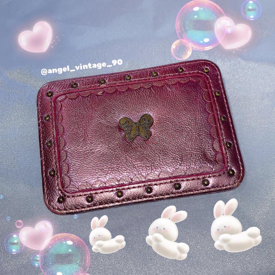 안나수이 핑크 메탈릭 카드지갑