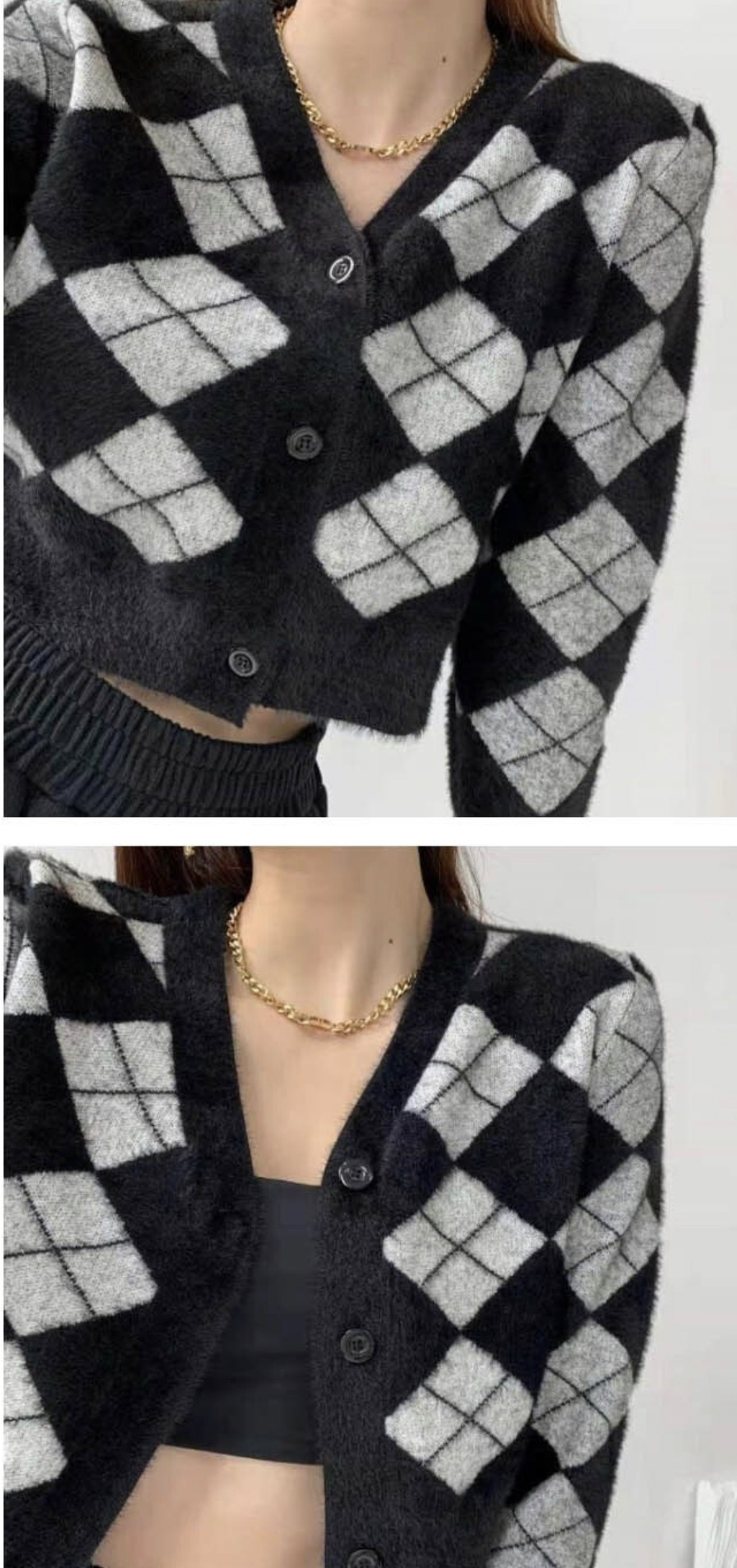 츄 아가일가디건(5만원대구매)