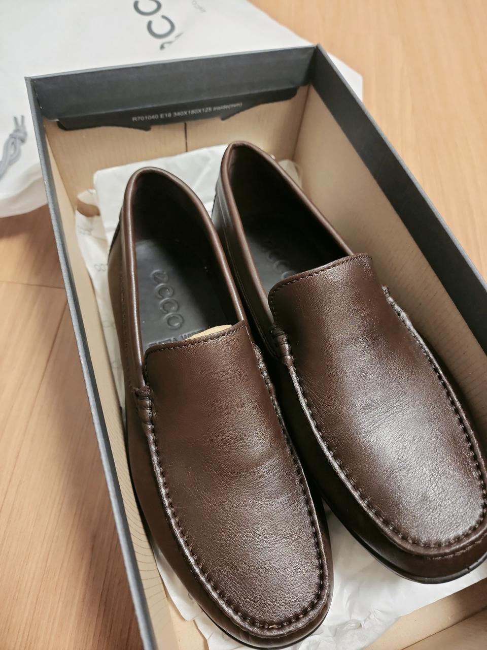 ECCO S LITE MOC M 브라운 남성 고급 가죽 로퍼