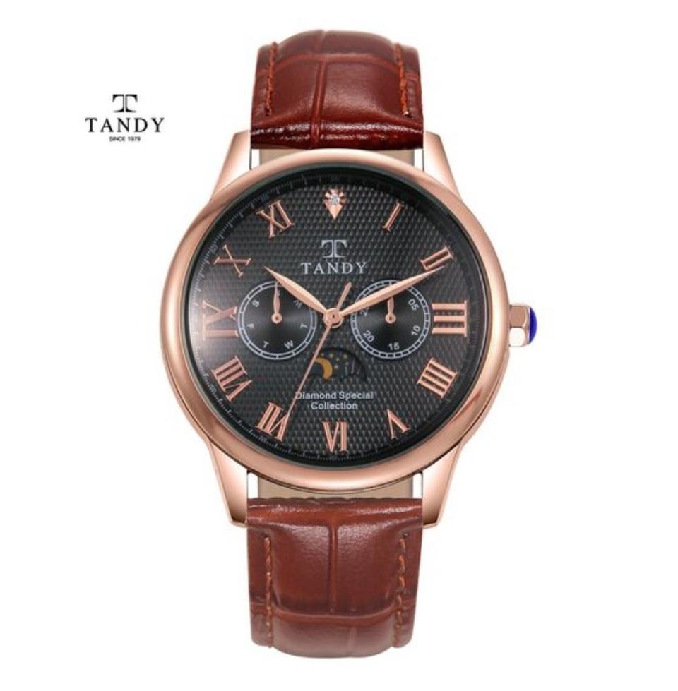 탠디 남성 다이아몬드 썬앤문 레더 시계 새제품 (최저가53만)