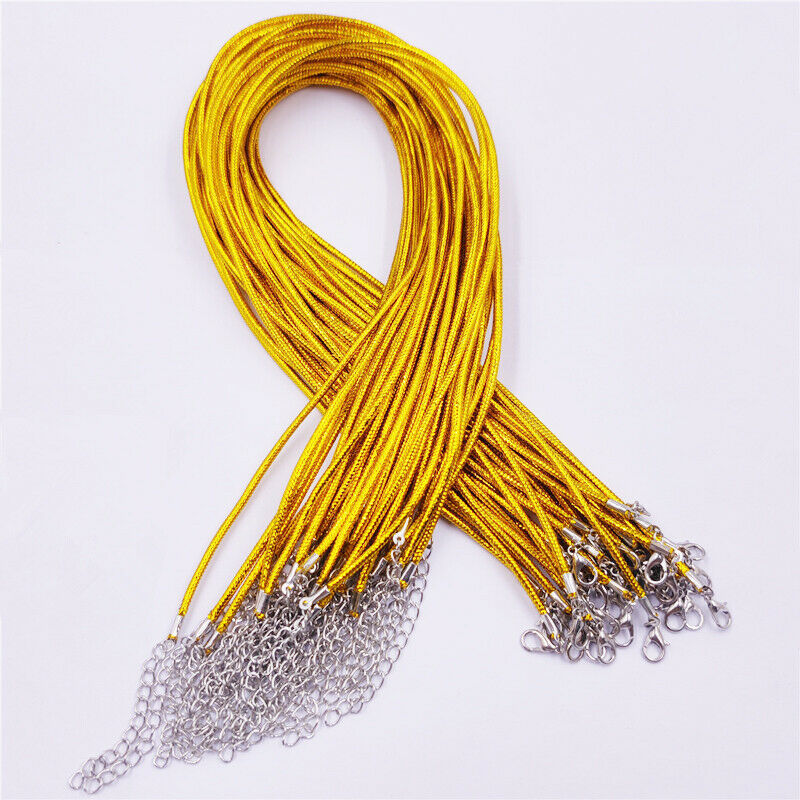 새 3개 노랑색 50CM 체인 목걸이줄 끈 펜던트 고급 인기 선물