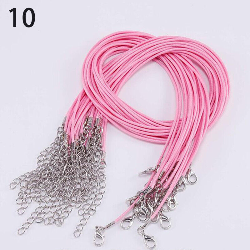 새 3개 연핑크색 50CM 체인 목걸이줄 끈 펜던트 고급 인기 선물