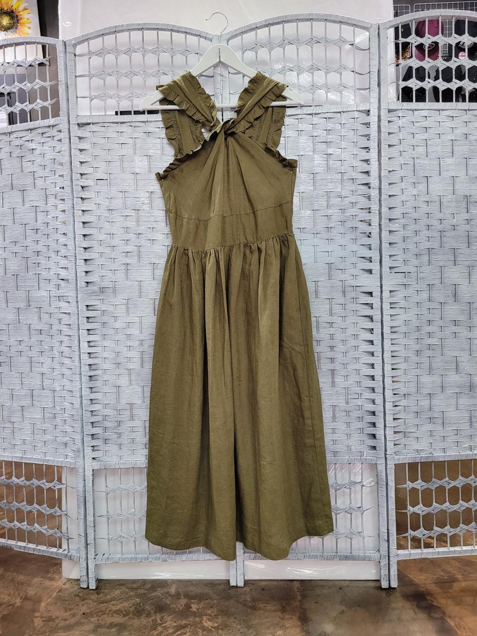 린넨 넓은끈나시 롱원피스(55)