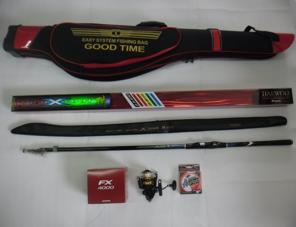 (387)해우기2.5호-530릴낚시대+시마노4000번릴+일산릴줄+중대형낚