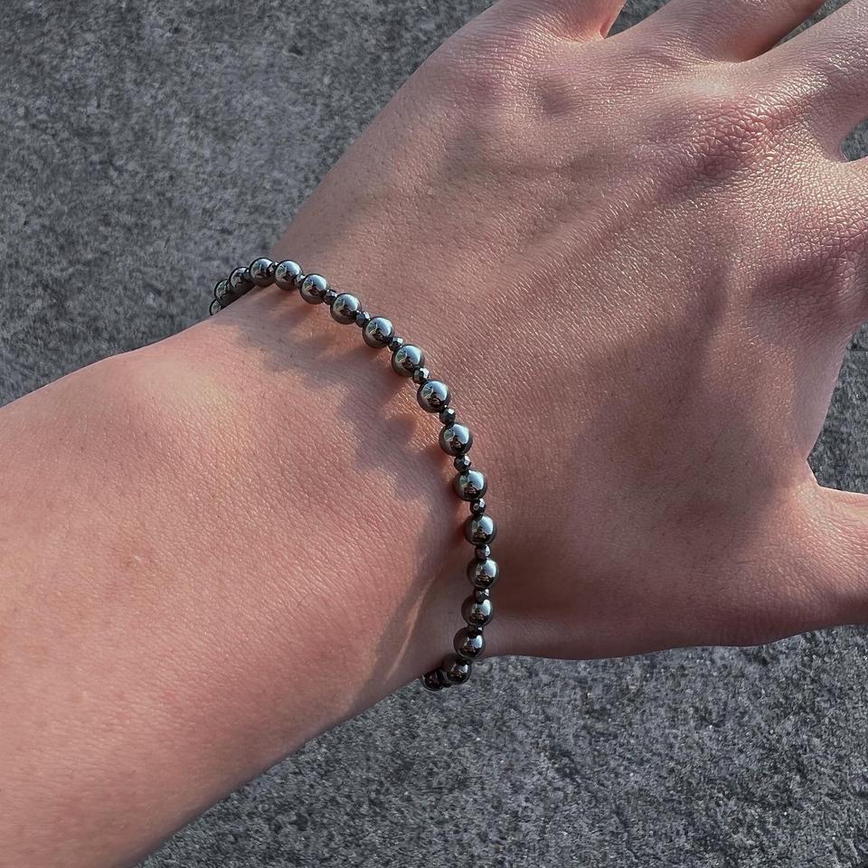 천연 테라헤르츠 4mm 14k gold 커플팔찌