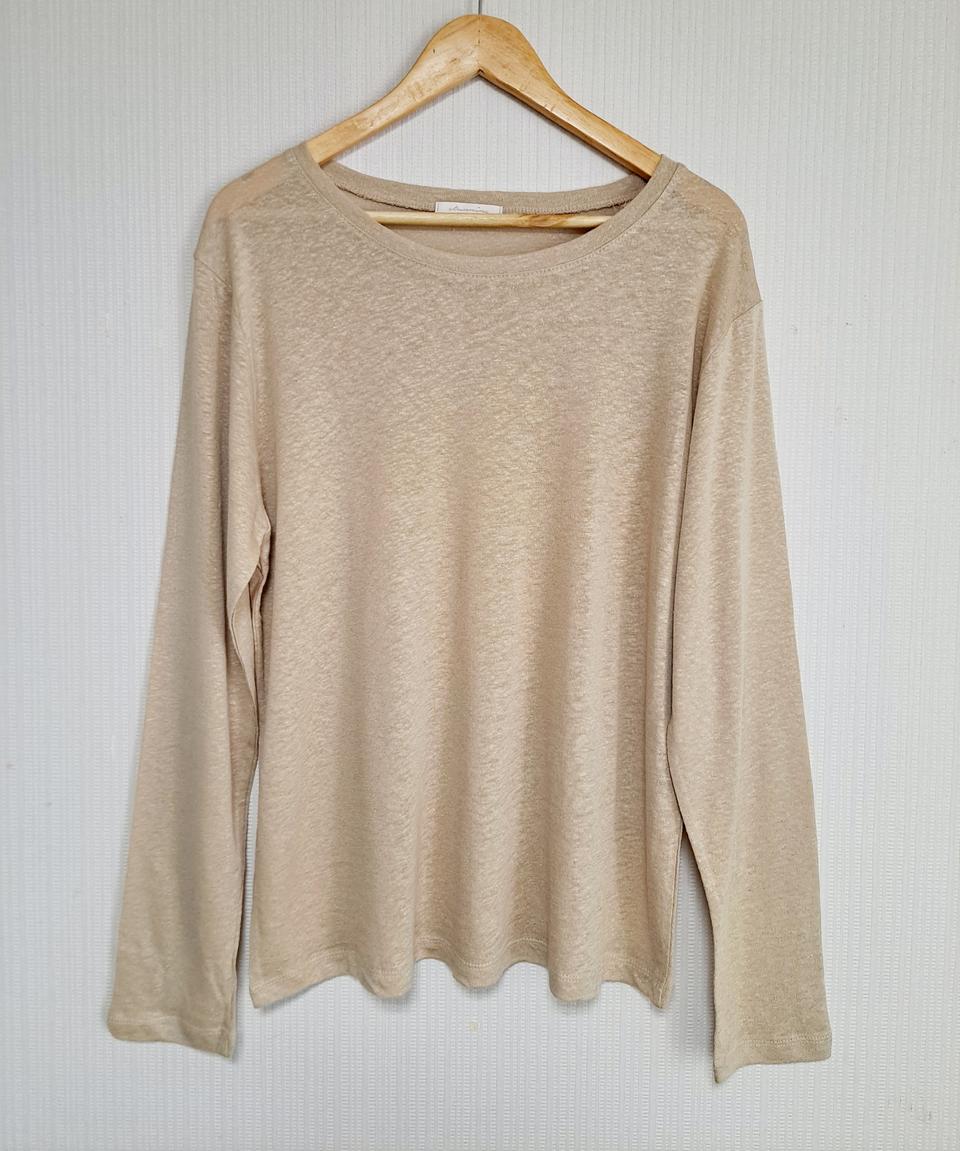 (새상품)베이지_기본_라운드티