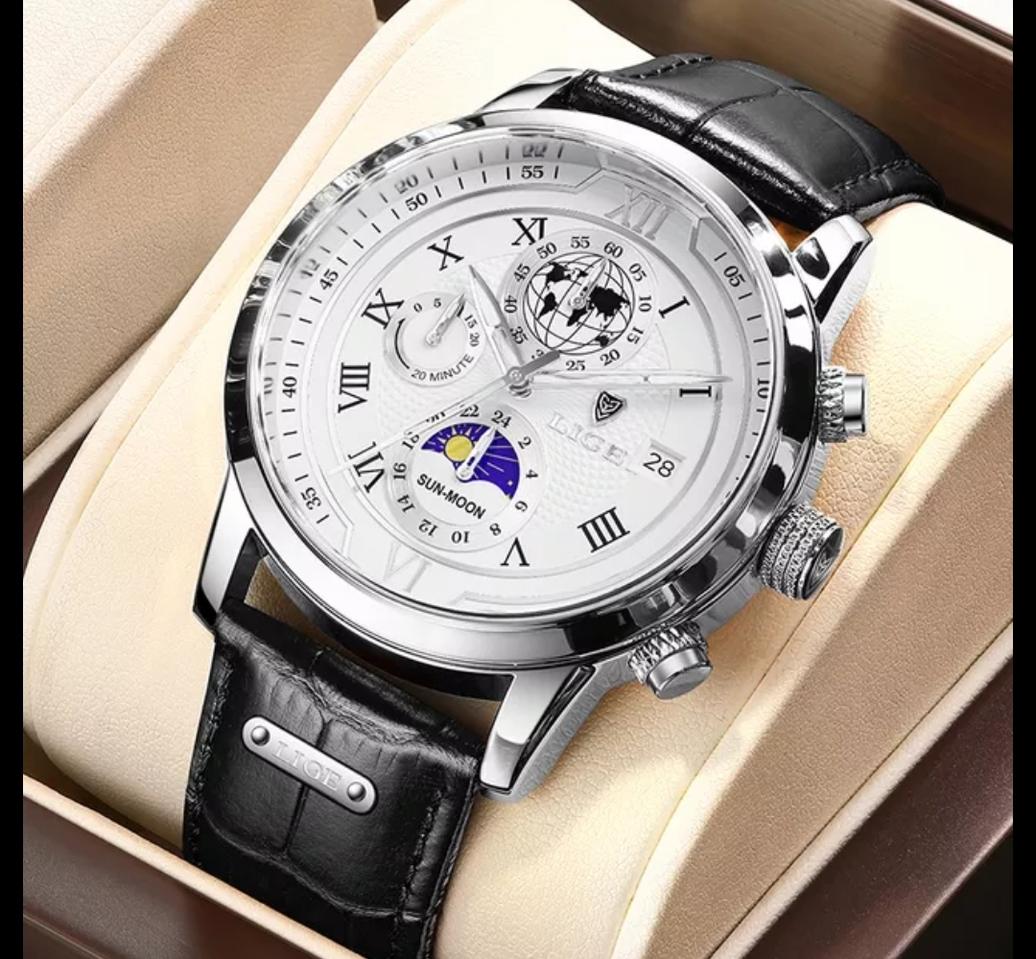 남성용시계 LIGE 8974 실버 컬러