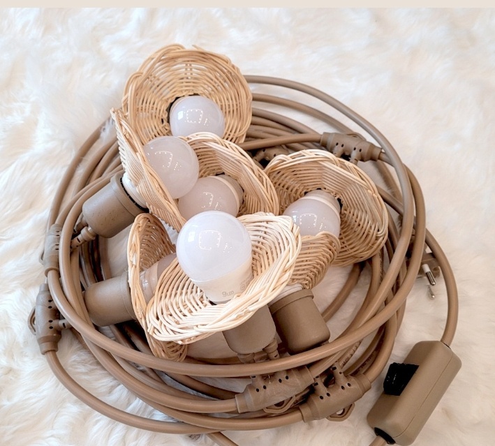 라탄갓 가방 8미터 7소켓 전구 풀패키지상품