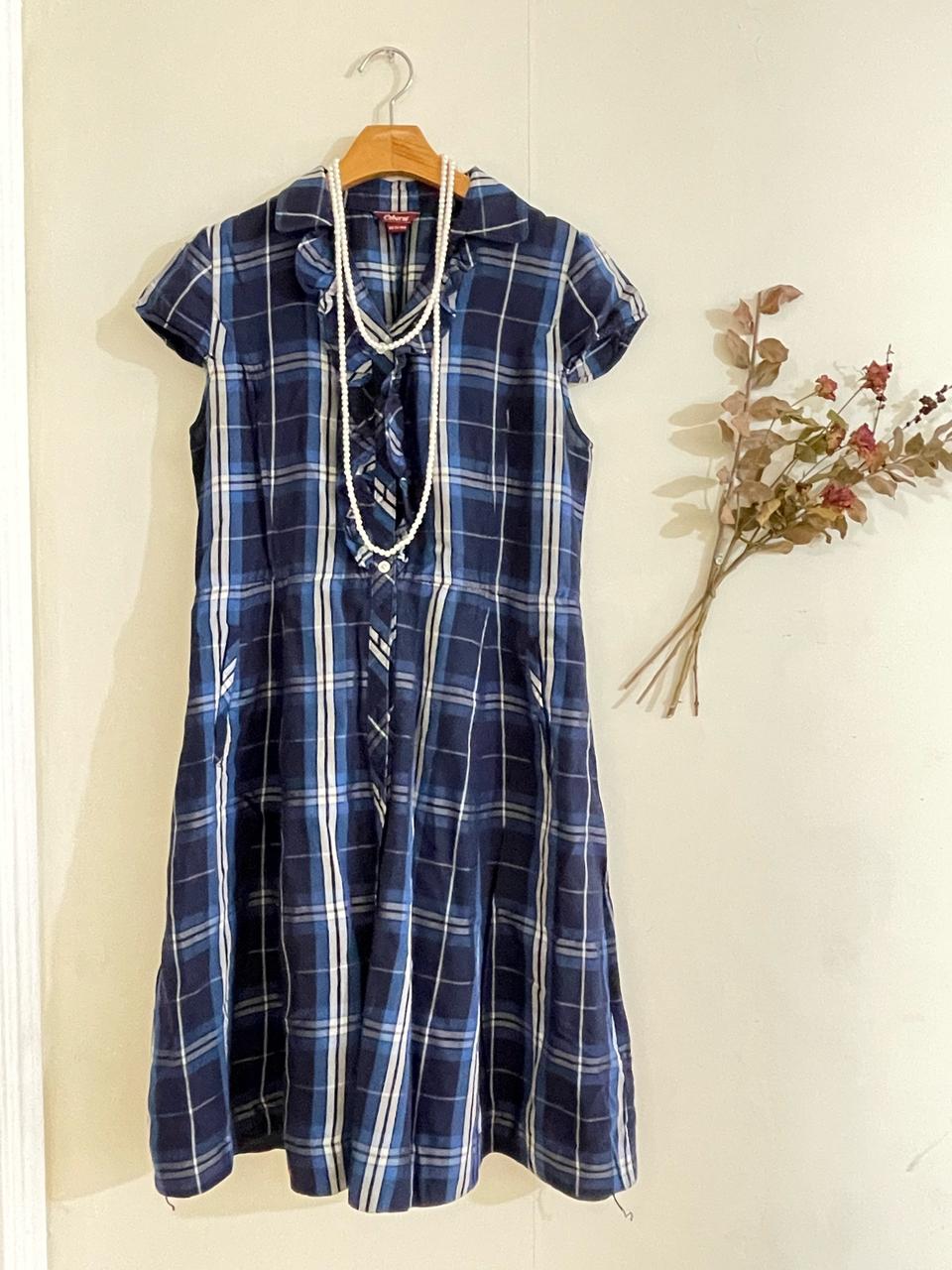 오스본 체크원피스