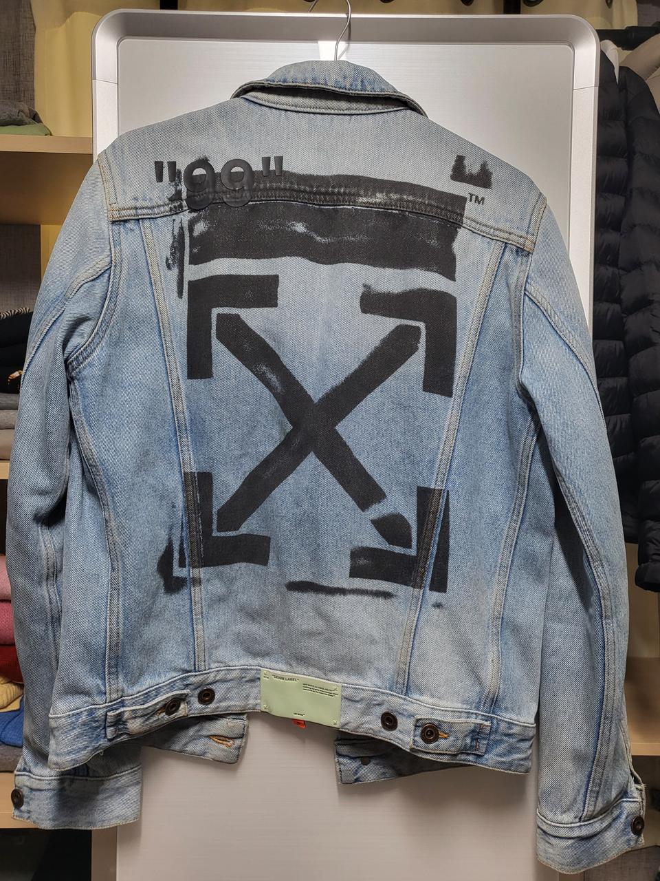 오프화이트 데님자켓(a)스몰 사이즈  정품