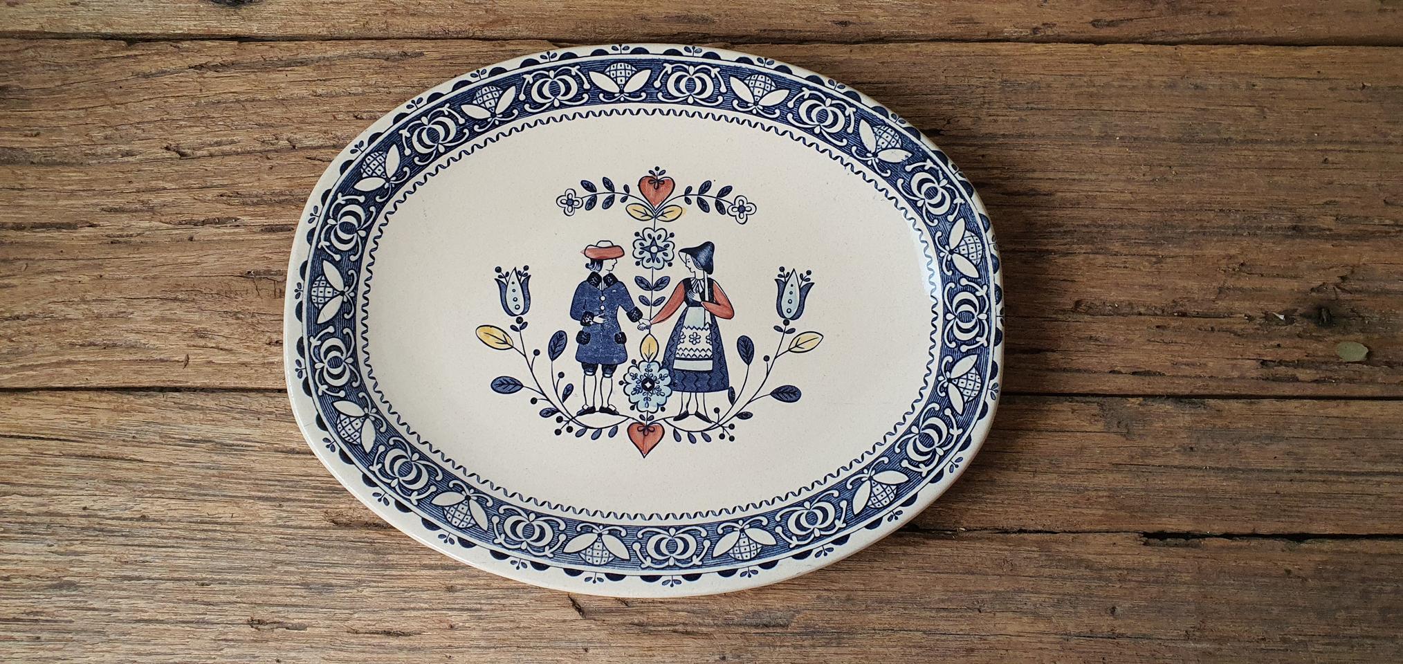 존슨브라더스 하트엔플라워 대형 오벌 접시 31cm 서빙접시 빈티지 그릇