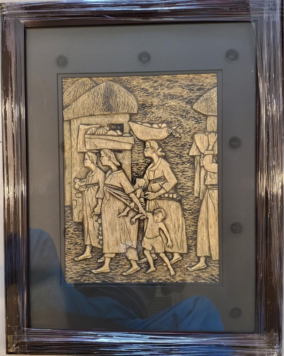 향토적 서정의 멋진 나무조각작품 5호.