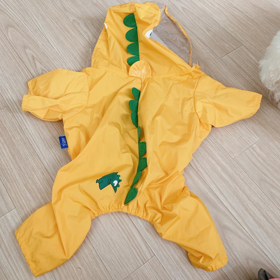 강아지 우비 공룡 비옷