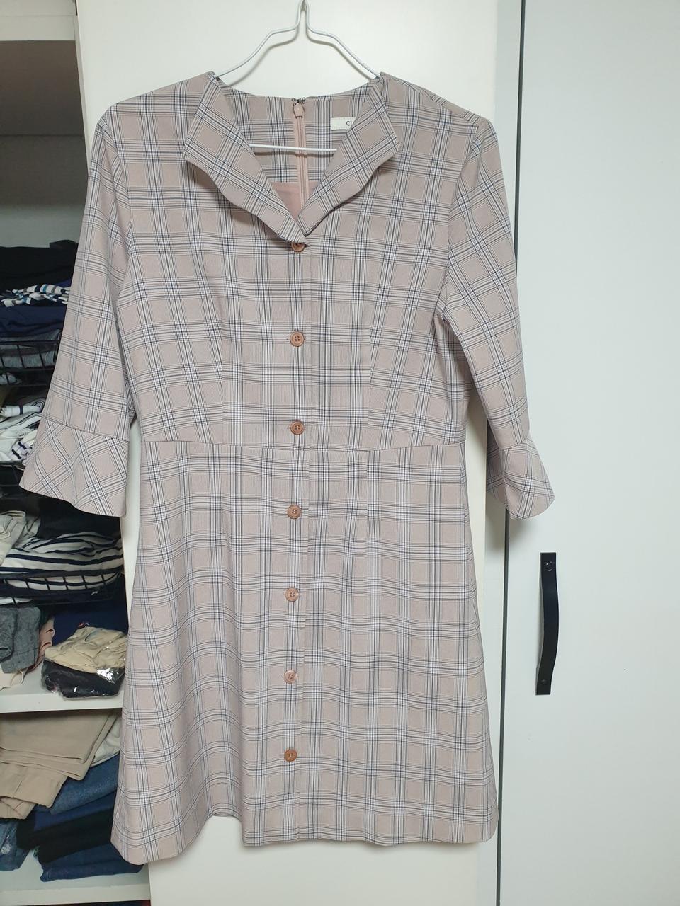 클로비스 체크원피스 하객룩 데이트룩(가격내림)