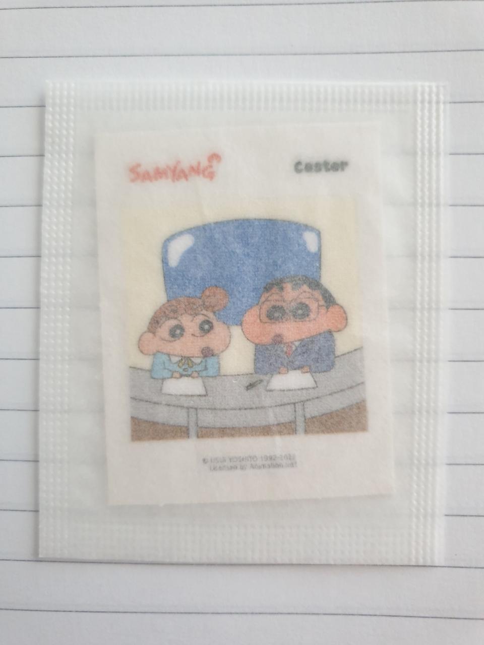 삼양 짱구 띠부띠부씰 짱구짱아 캐스터 스티커(미개봉) 판매합니다