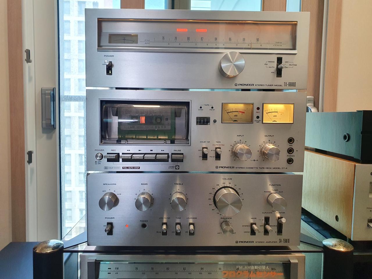 파이오니아 SA-7500 II 앰프+데크+튜너 세트