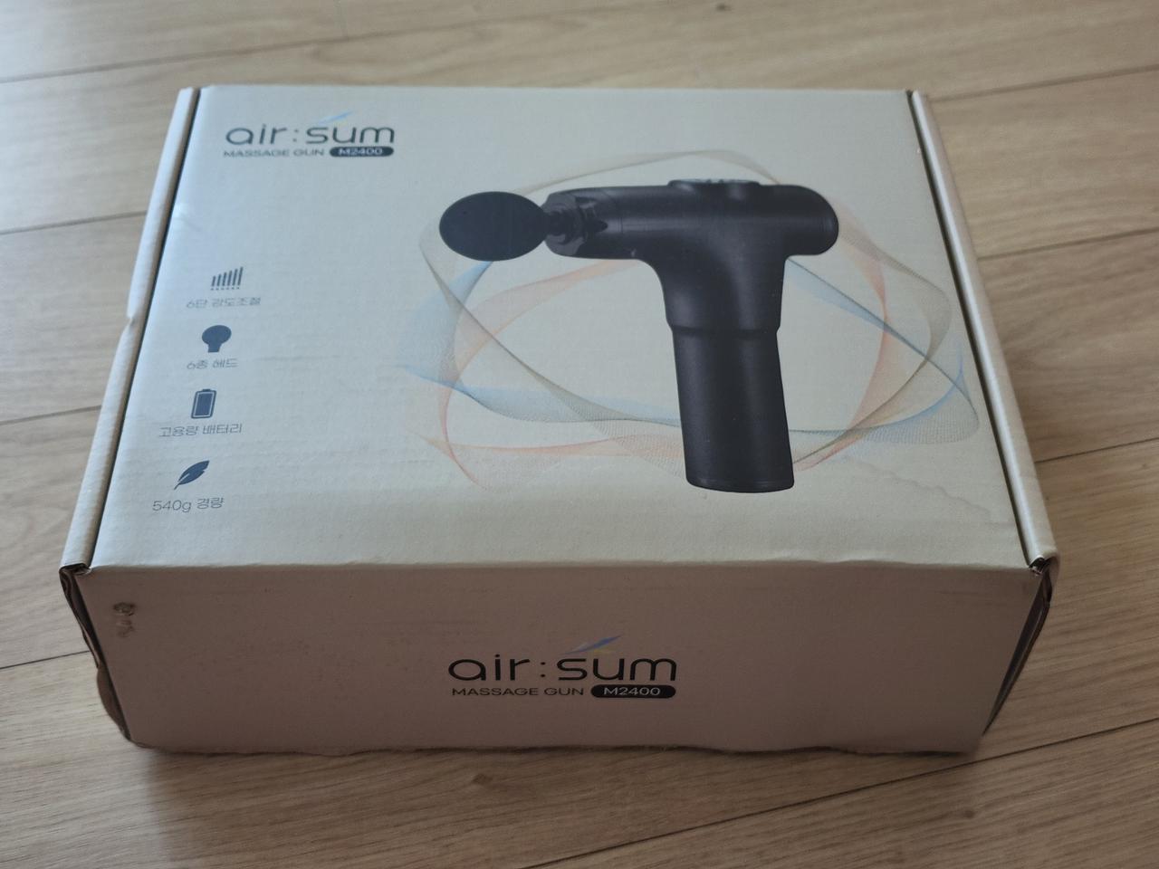 휴대용 마사지건 air:sum M2400 미사용품