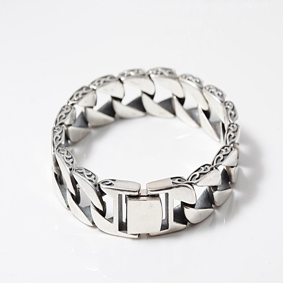 주드로 남자체인은팔찌 925 두꺼운 15돈 타투팔찌 여자은팔찌