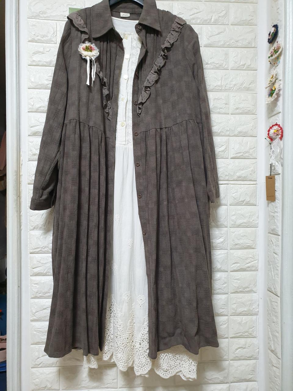 귀여운 오픈 면 원피스