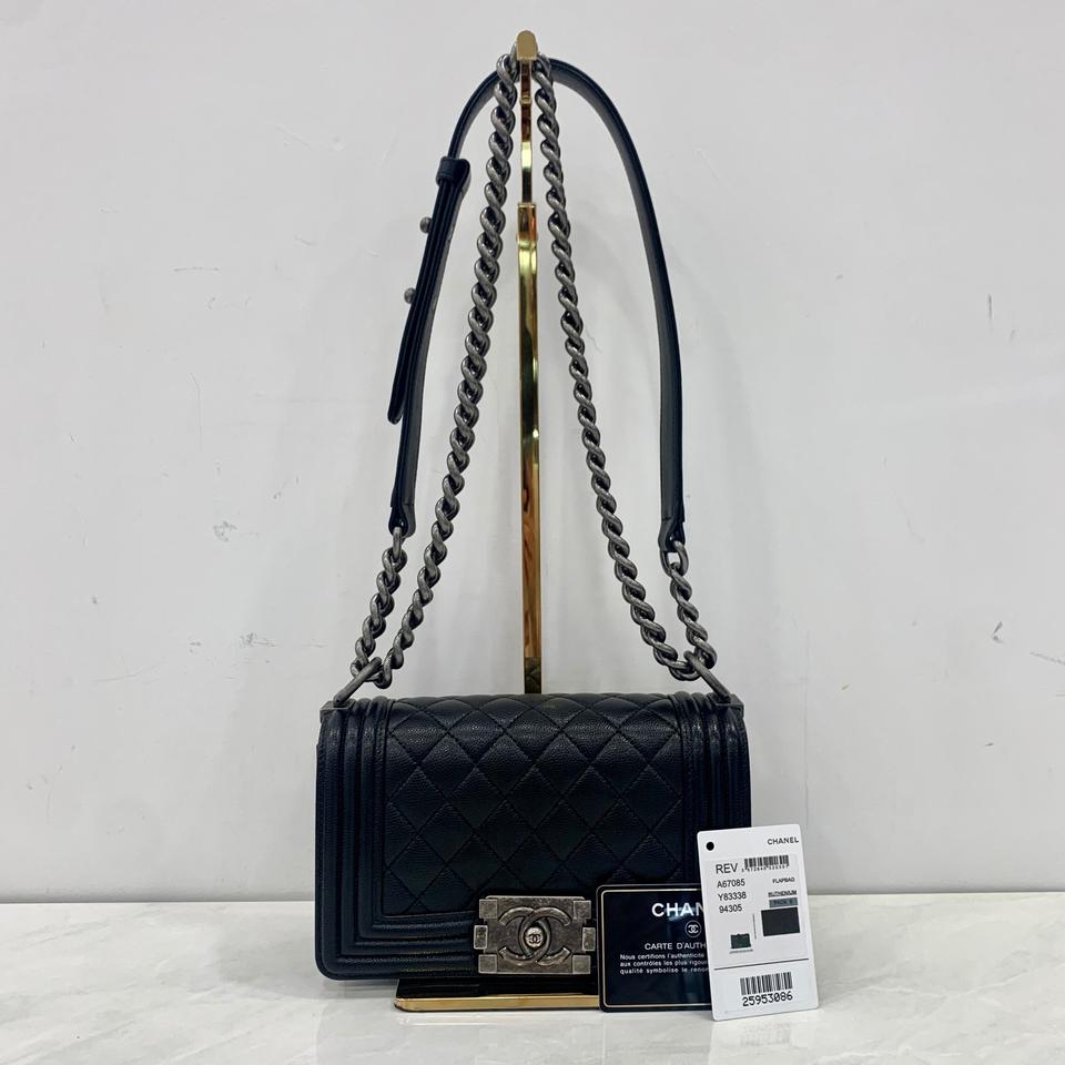 샤넬 보이백 블랙 은장 스몰 25번대